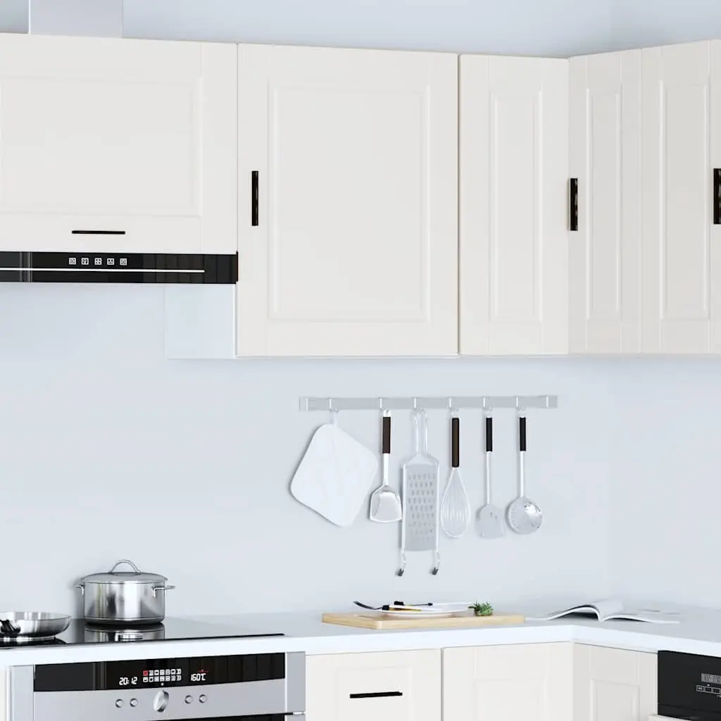 White Engineered Wood Wall Cabinet for Kitchens