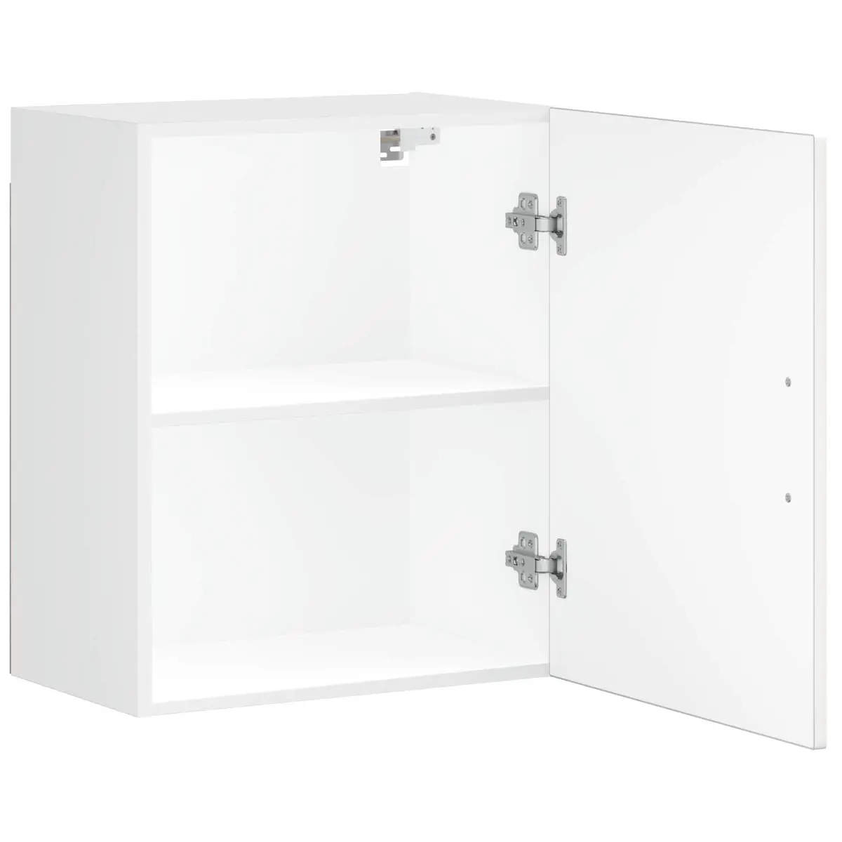 White Engineered Wood Wall Cabinet for Kitchens