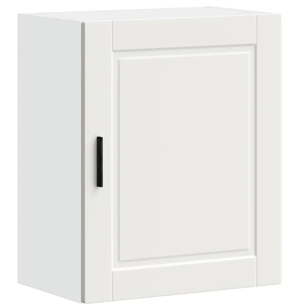 White Engineered Wood Kitchen Wall Cabinets Set of 2