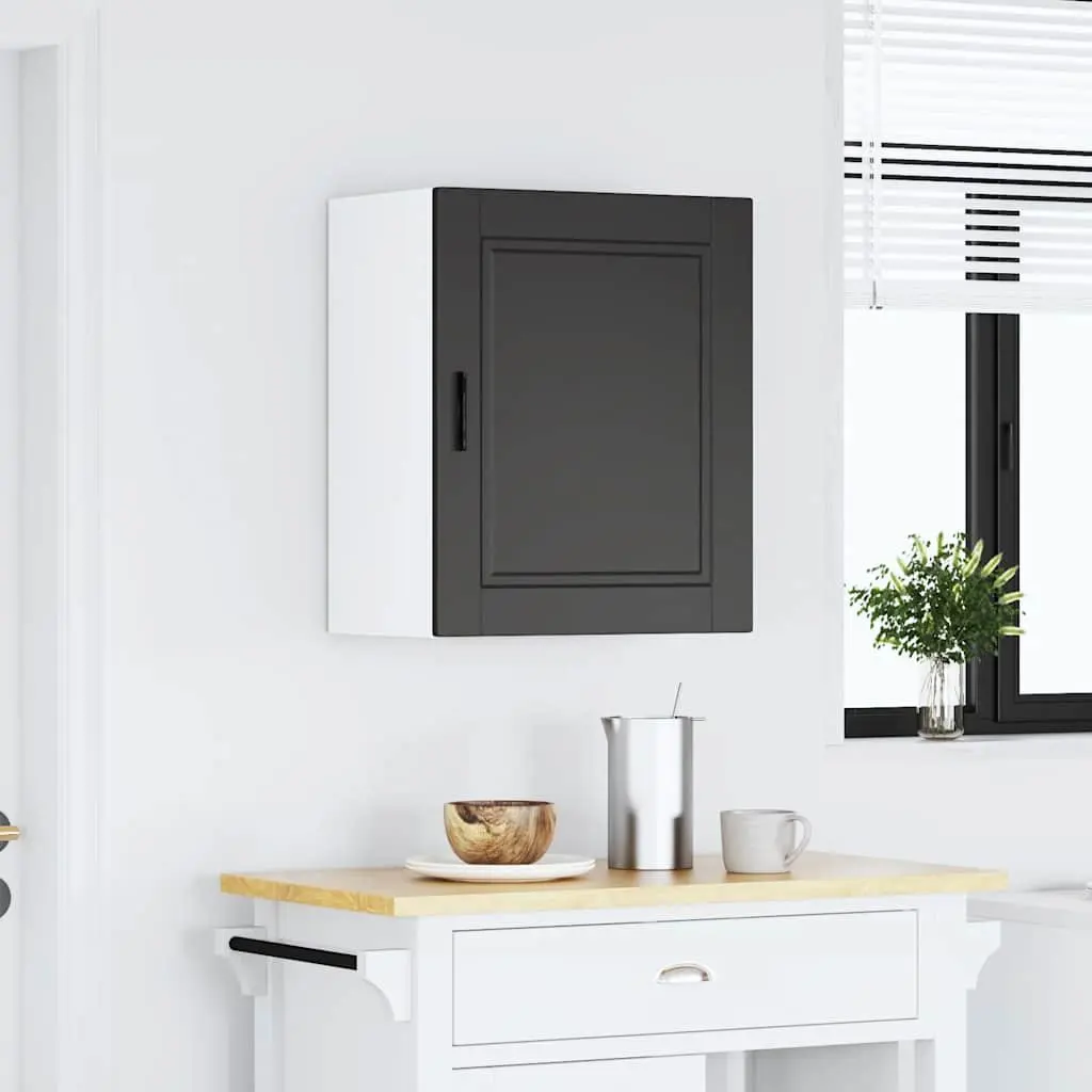 Kitchen Wall Cabinet Storage Cupboard with Door Mounted Engineered Wood White