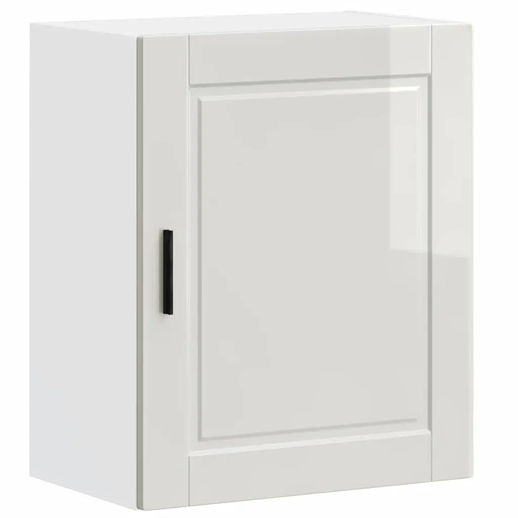 Wall-Mounted Kitchen Storage Cabinet in Grey Gloss