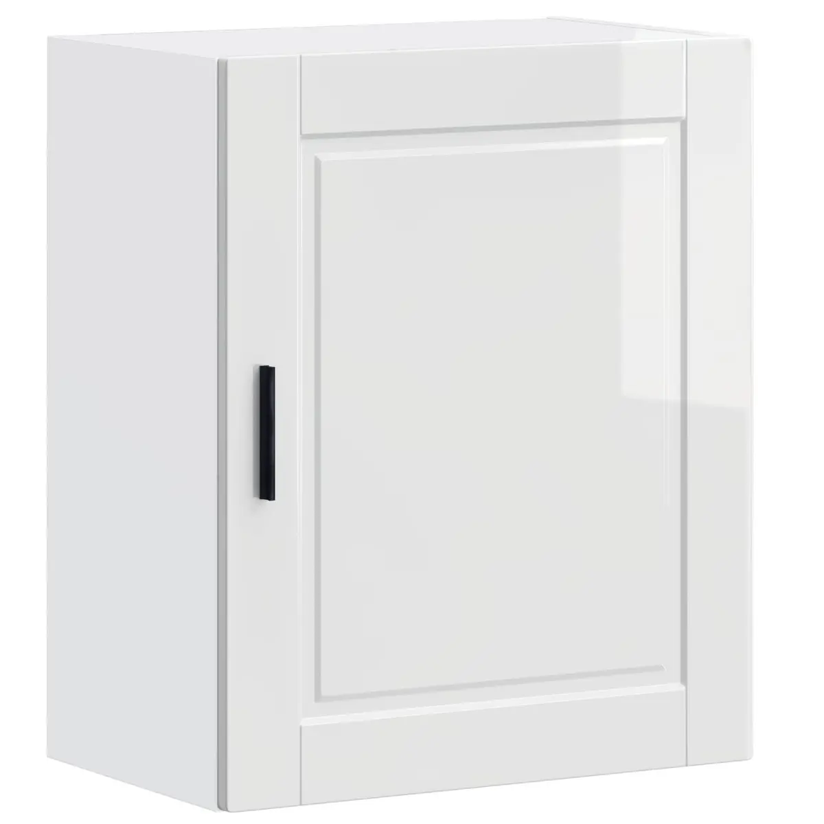 Wall-Mounted Kitchen Storage Cabinet in Grey Gloss