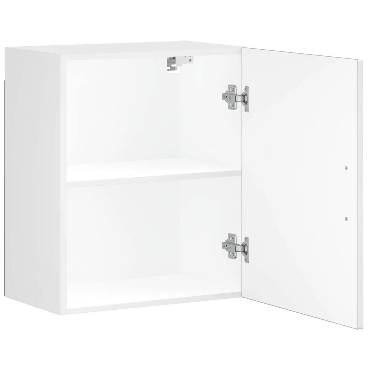 Wall-Mounted Kitchen Storage Cabinet in Grey Gloss