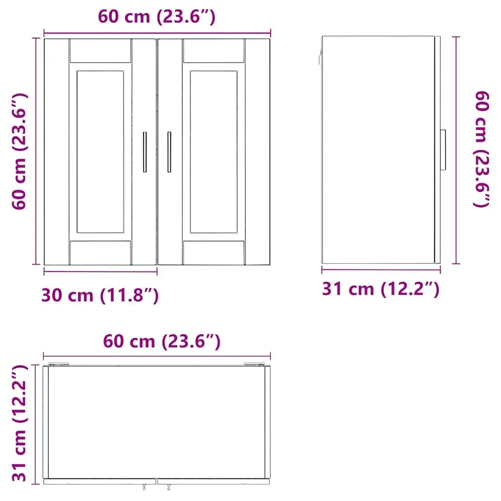 White Engineered Wood Kitchen Wall Cabinet for Storage
