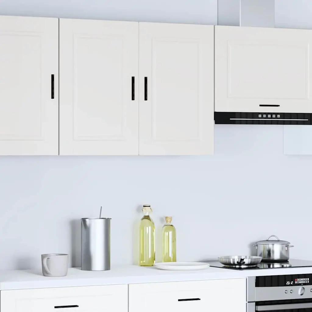 White Engineered Wood Wall Cabinet for Kitchen