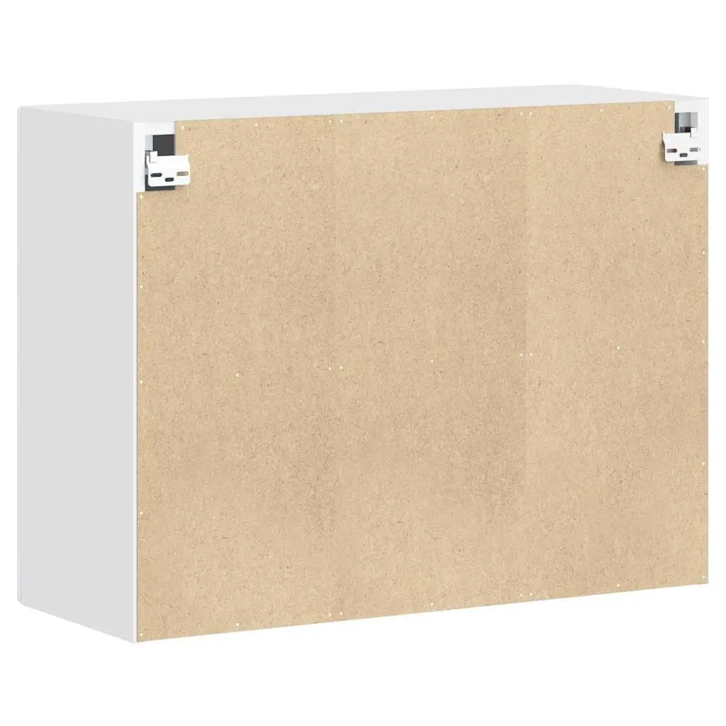 White Engineered Wood Wall Cabinet for Kitchen
