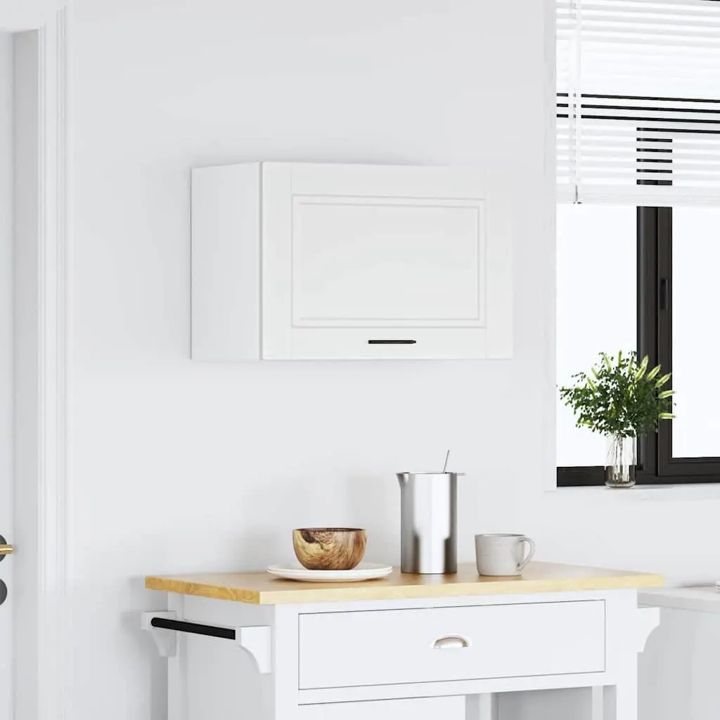 White Engineered Wood Wall-Mounted Kitchen Cabinet