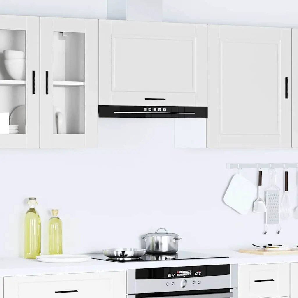 White Engineered Wood Wall-Mounted Kitchen Cabinet