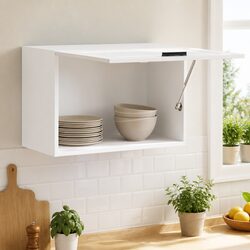 White High Gloss Wall-Mounted Kitchen Cabinet