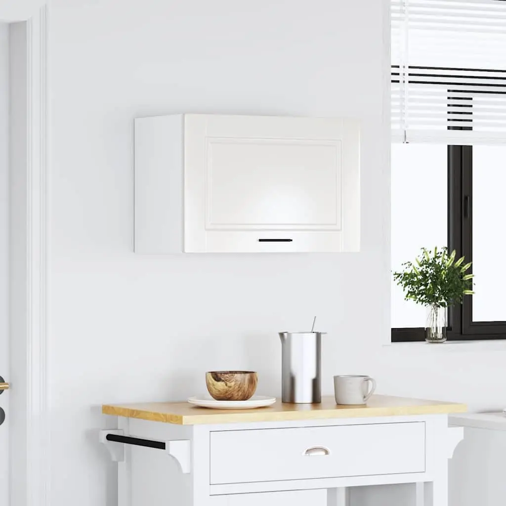 White High Gloss Wall-Mounted Kitchen Cabinet