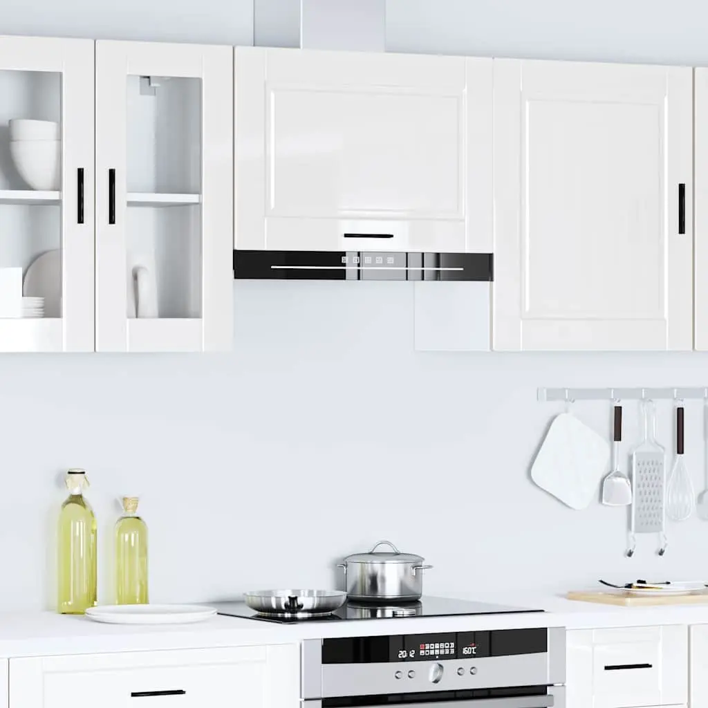 White High Gloss Wall-Mounted Kitchen Cabinet