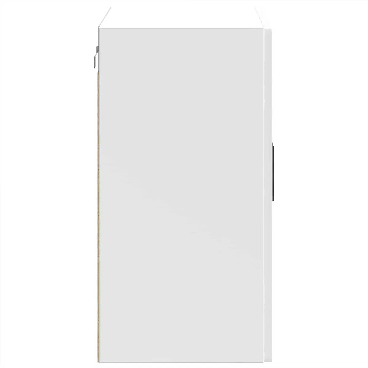 White High Gloss Kitchen Wall Cabinet with Glass Door