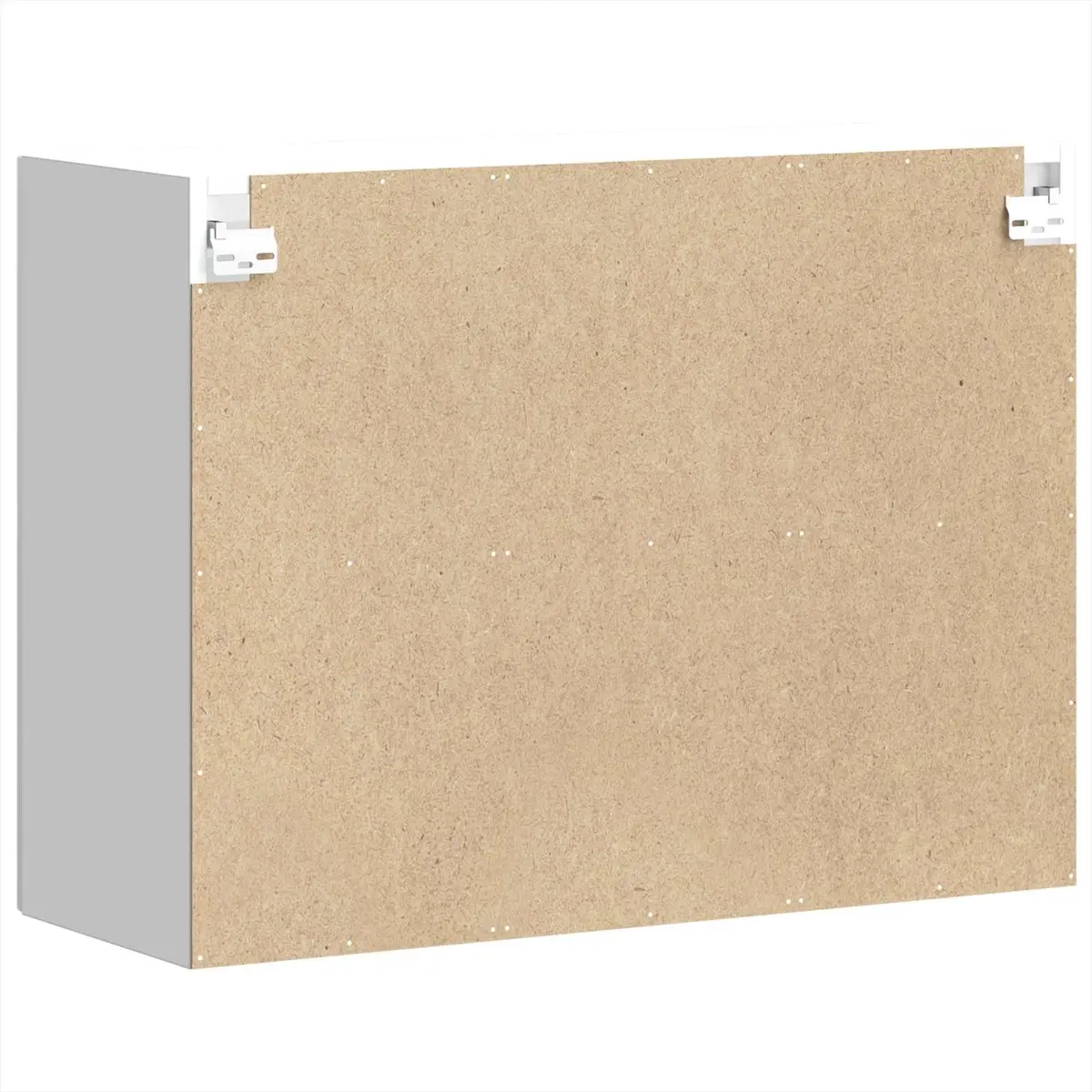 White High Gloss Kitchen Wall Cabinet with Glass Door