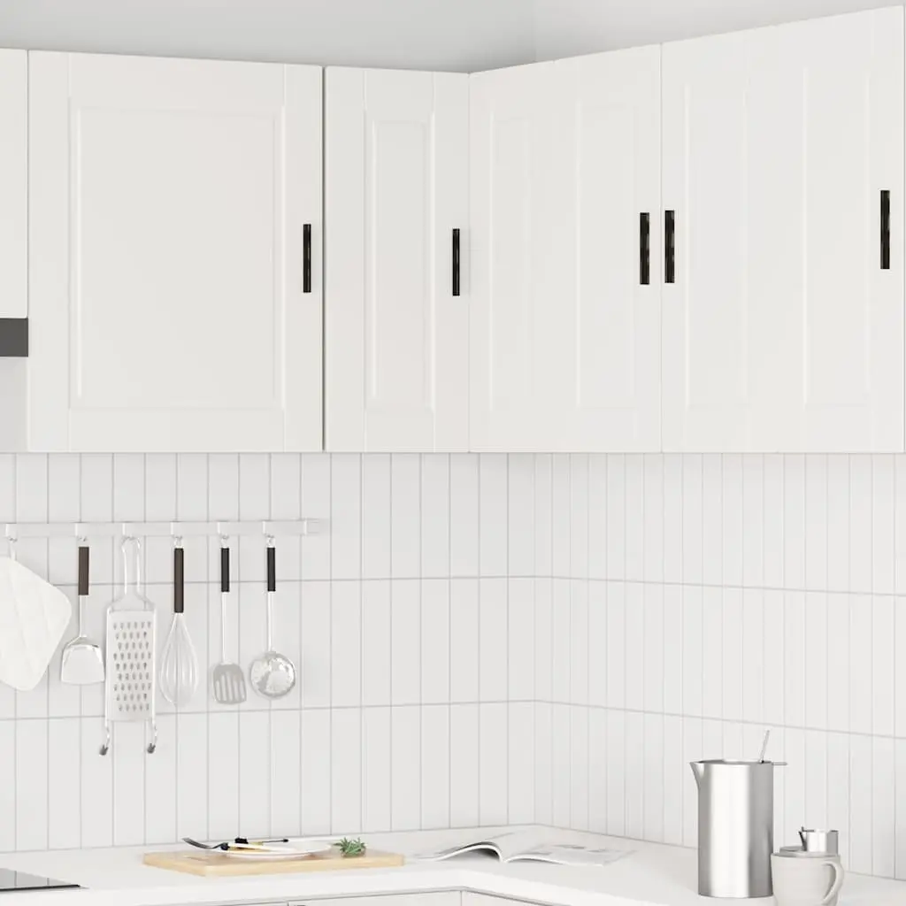White Engineered Wood Kitchen Wall Corner Cabinet