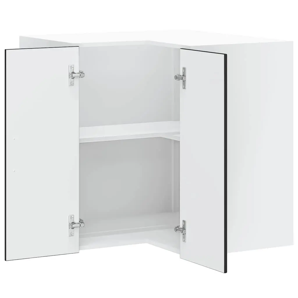 Black Engineered Wood Kitchen Wall Corner Cabinet