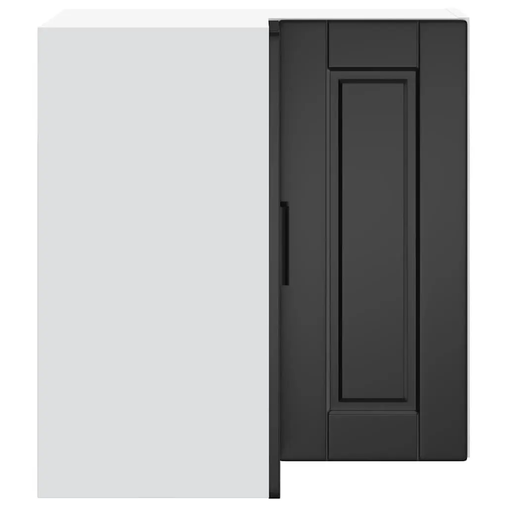 Black Engineered Wood Kitchen Wall Corner Cabinet