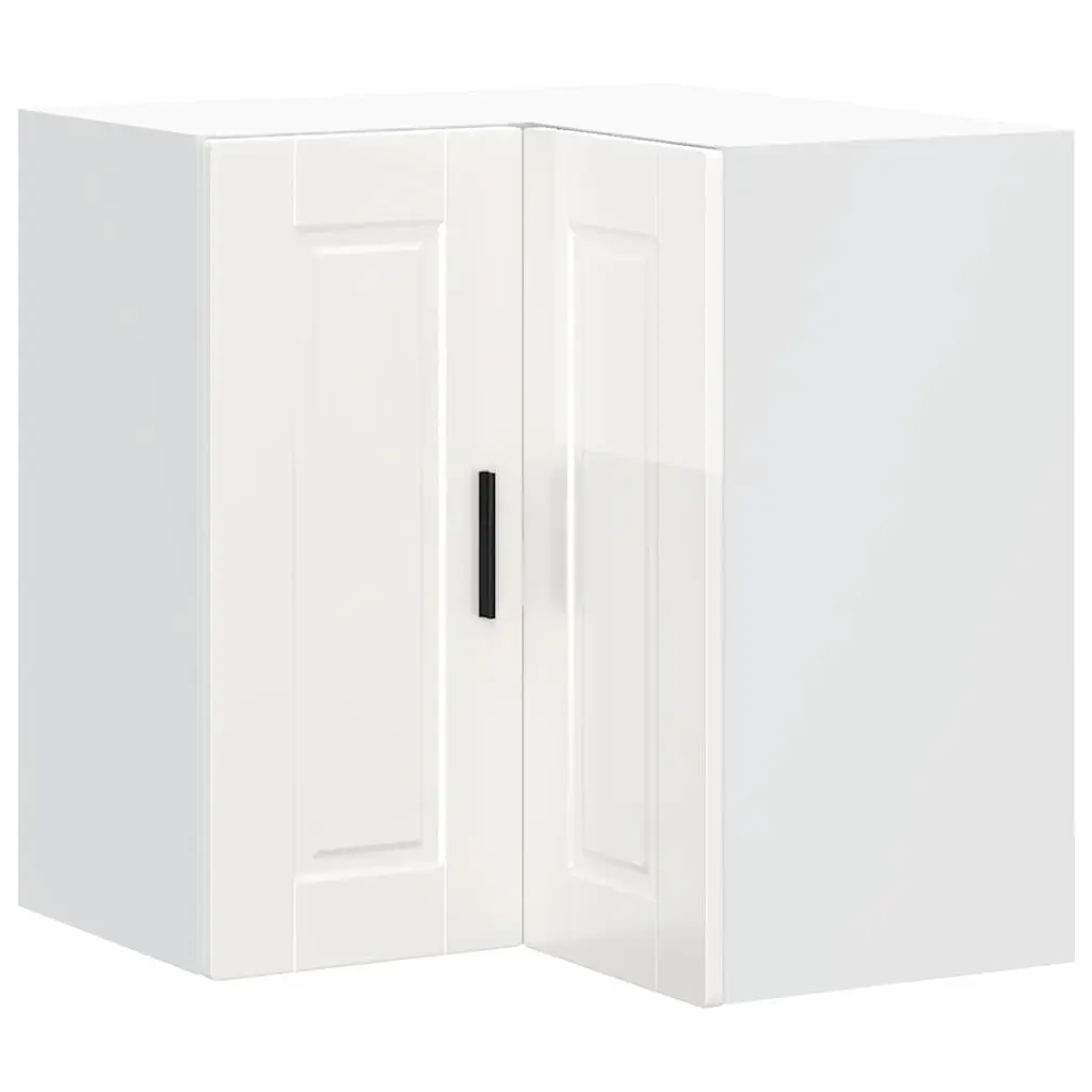 White High Gloss Kitchen Wall Corner Cabinet