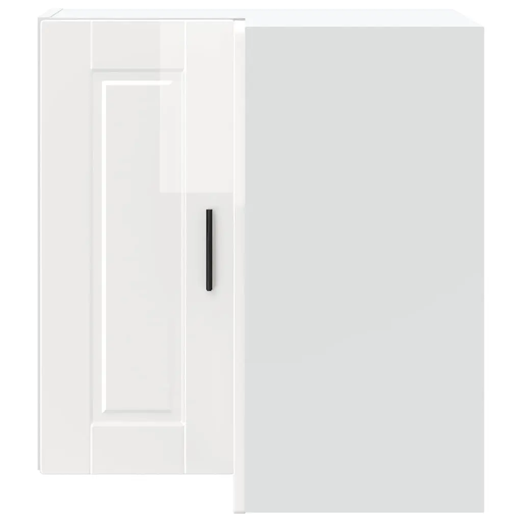 White High Gloss Kitchen Wall Corner Cabinet