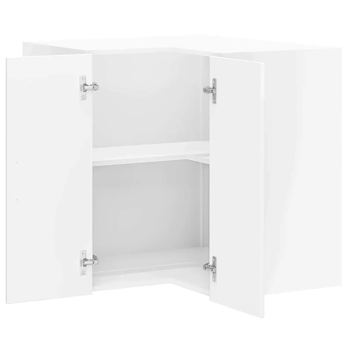 White High Gloss Kitchen Wall Corner Cabinet