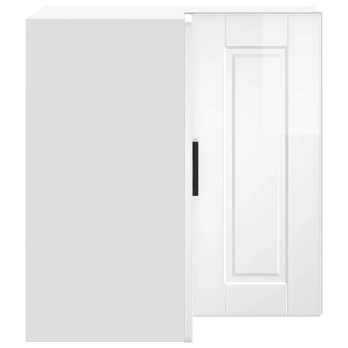 White High Gloss Kitchen Wall Corner Cabinet