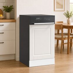White Dishwasher Panel for Kitchen Cabinets 45x1.5x57 cm