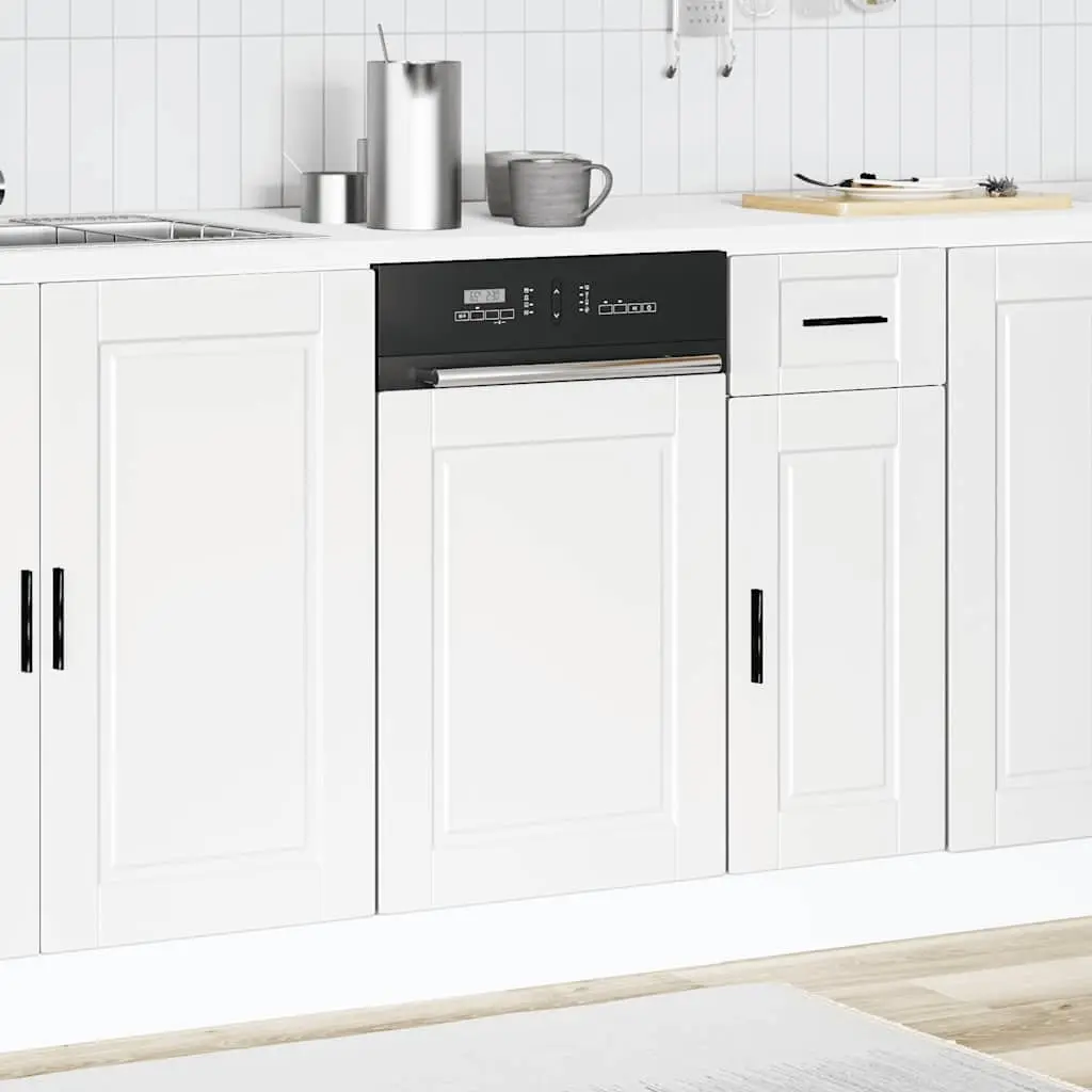 Dishwasher Panel White 45x1.5x57 cm Engineered Wood