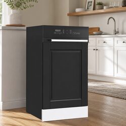 Black Engineered Wood Dishwasher Panel for Kitchen Cabinet