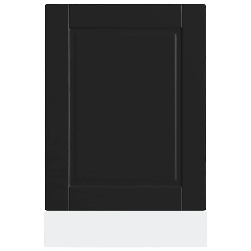 Dishwasher Front Panel Engineered Wood Black 45cm x 57cm Kitchen Cabinet Cover