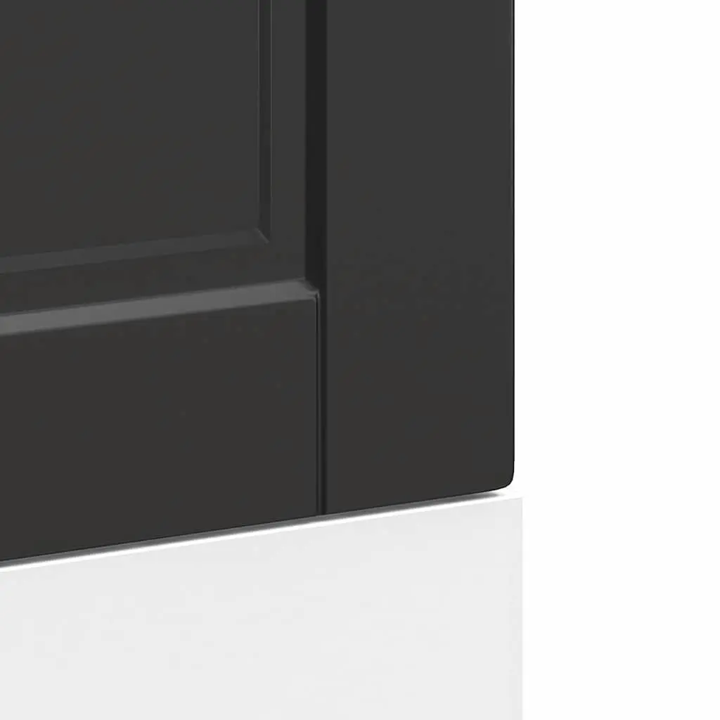 Dishwasher Front Panel Engineered Wood Black 45cm x 57cm Kitchen Cabinet Cover