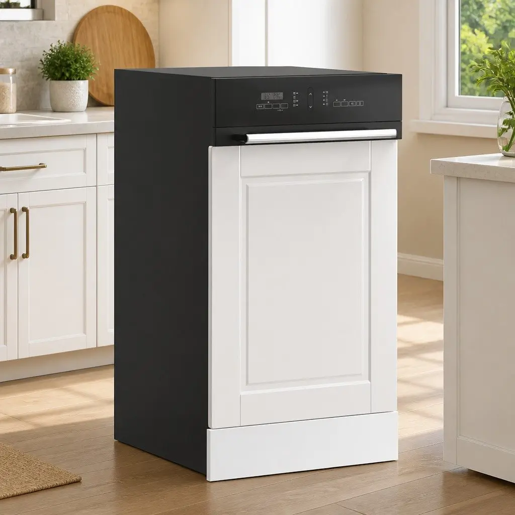 Dishwasher Panel White High Gloss 45 x 1.5 x 57 cm Engineered Wood