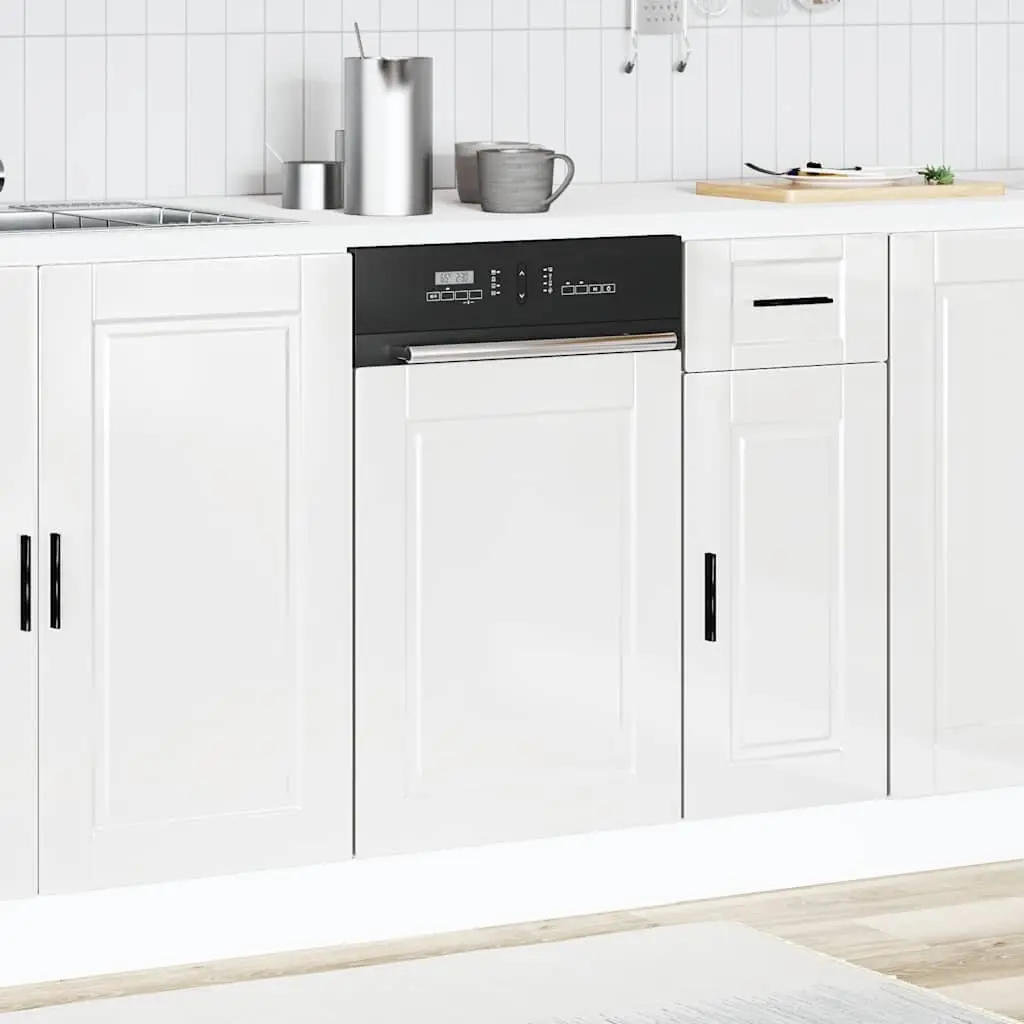 Dishwasher Panel White High Gloss 45 x 1.5 x 57 cm Engineered Wood