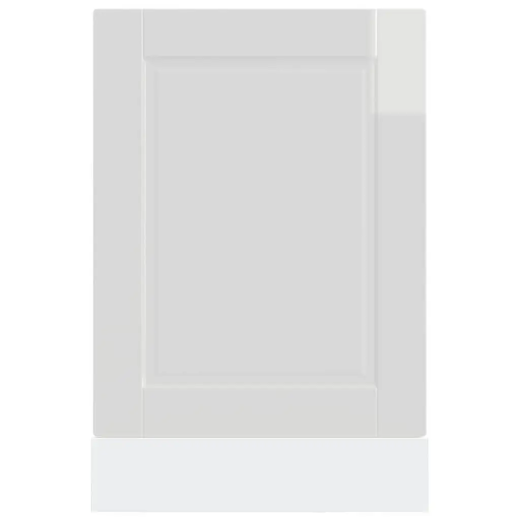 Dishwasher Panel White High Gloss 45 x 1.5 x 57 cm Engineered Wood