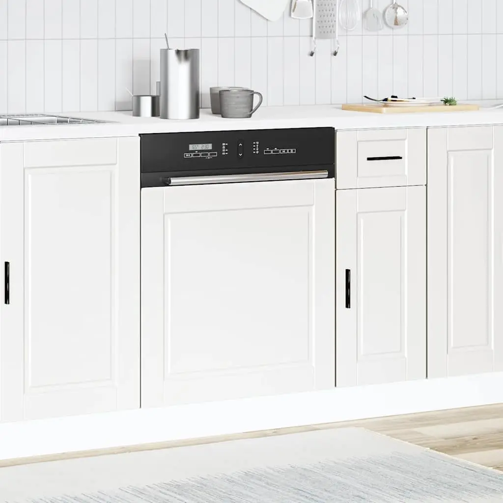 Dishwasher Panel White 60x1.5x57cm Engineered Wood