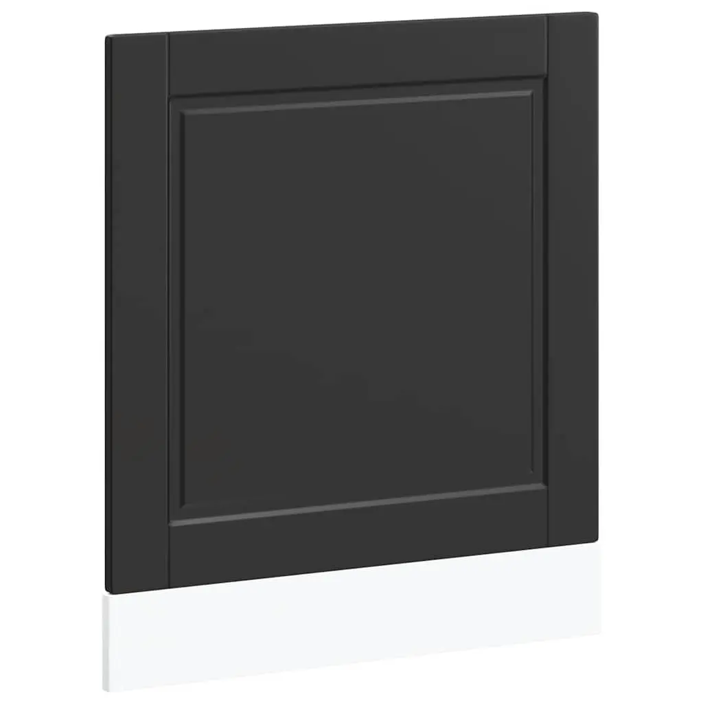 Dishwasher Panel Black 60x1.5x57cm Engineered Wood