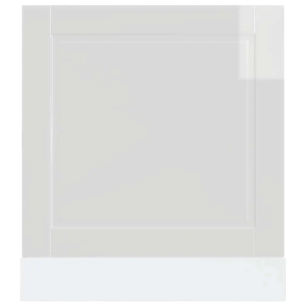 Dishwasher Panel White High Gloss 60 x 1.5 x 57 cm Engineered Wood