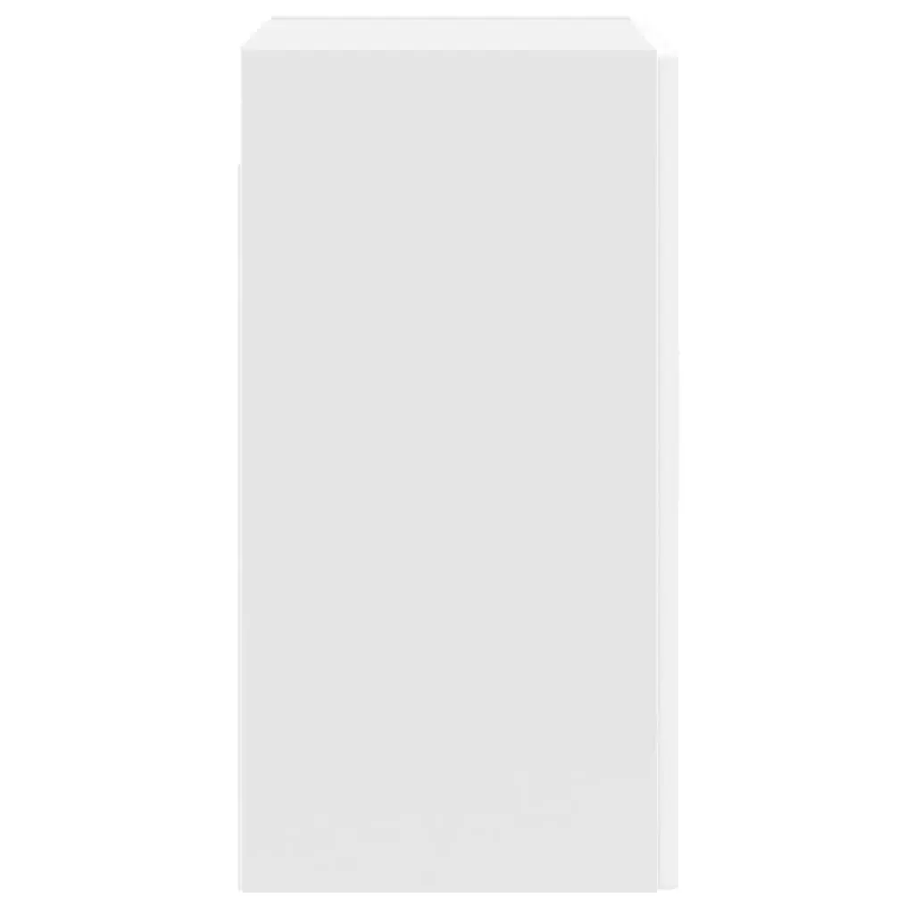 White Wall-Mounted Kitchen Cabinet with Glass Door