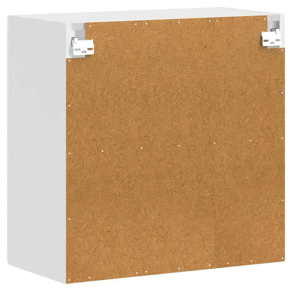 White High Gloss Kitchen Wall Cabinet with Glass Door
