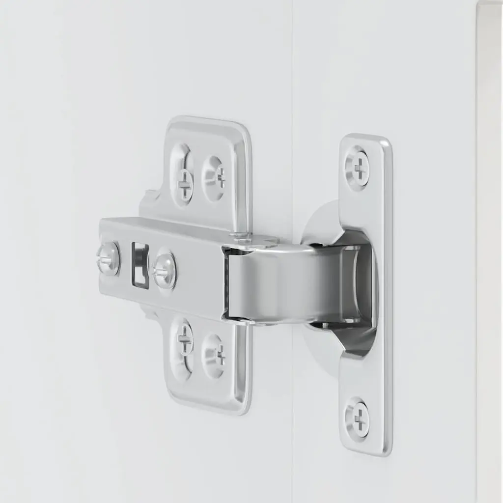 White High Gloss Kitchen Wall Cabinet with Glass Door