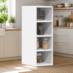 White Wall-Mounted Kitchen Cabinet for Enhanced Storage
