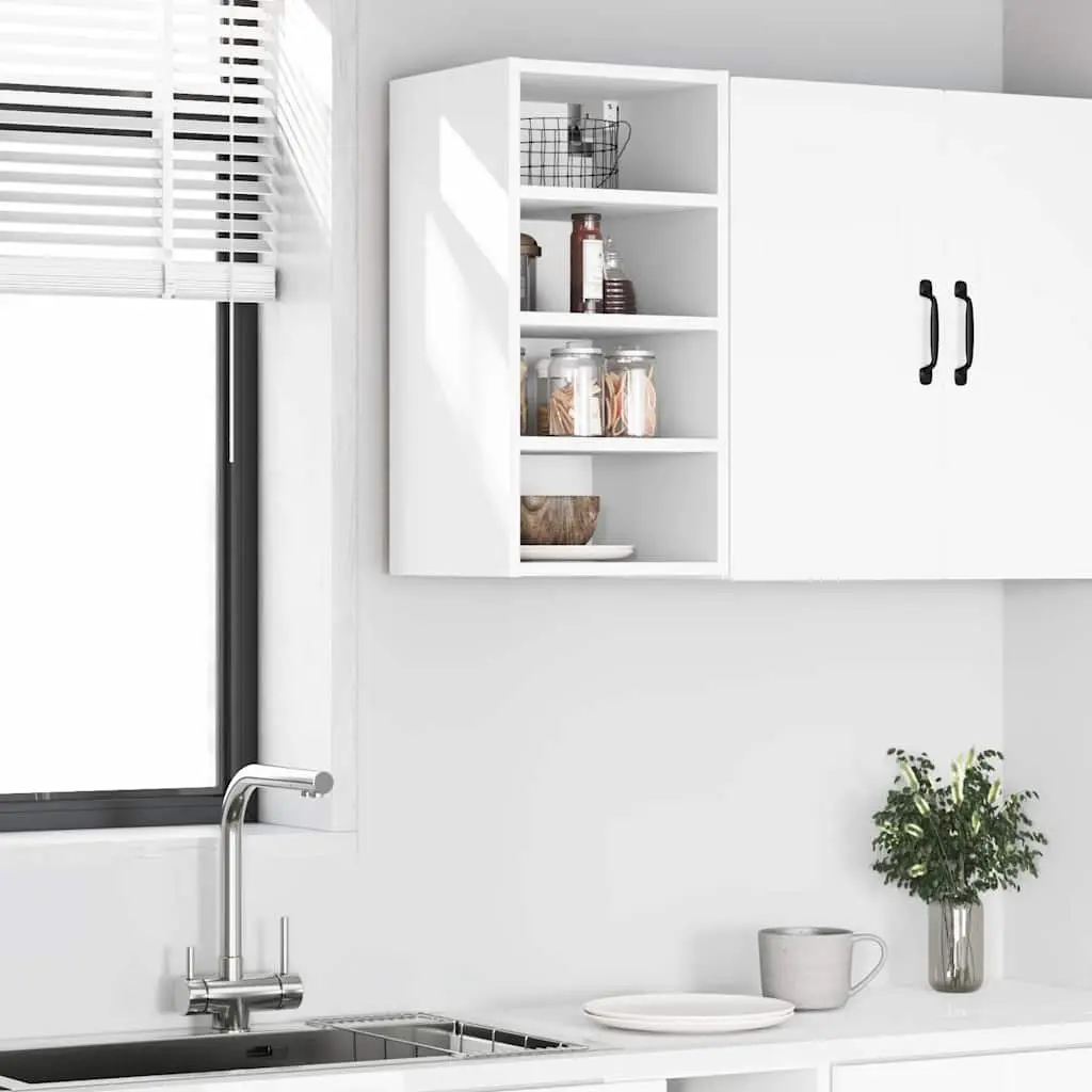 Hanging Kitchen Cabinet White Wall-Mounted 30x29.5x60cm Engineered Wood
