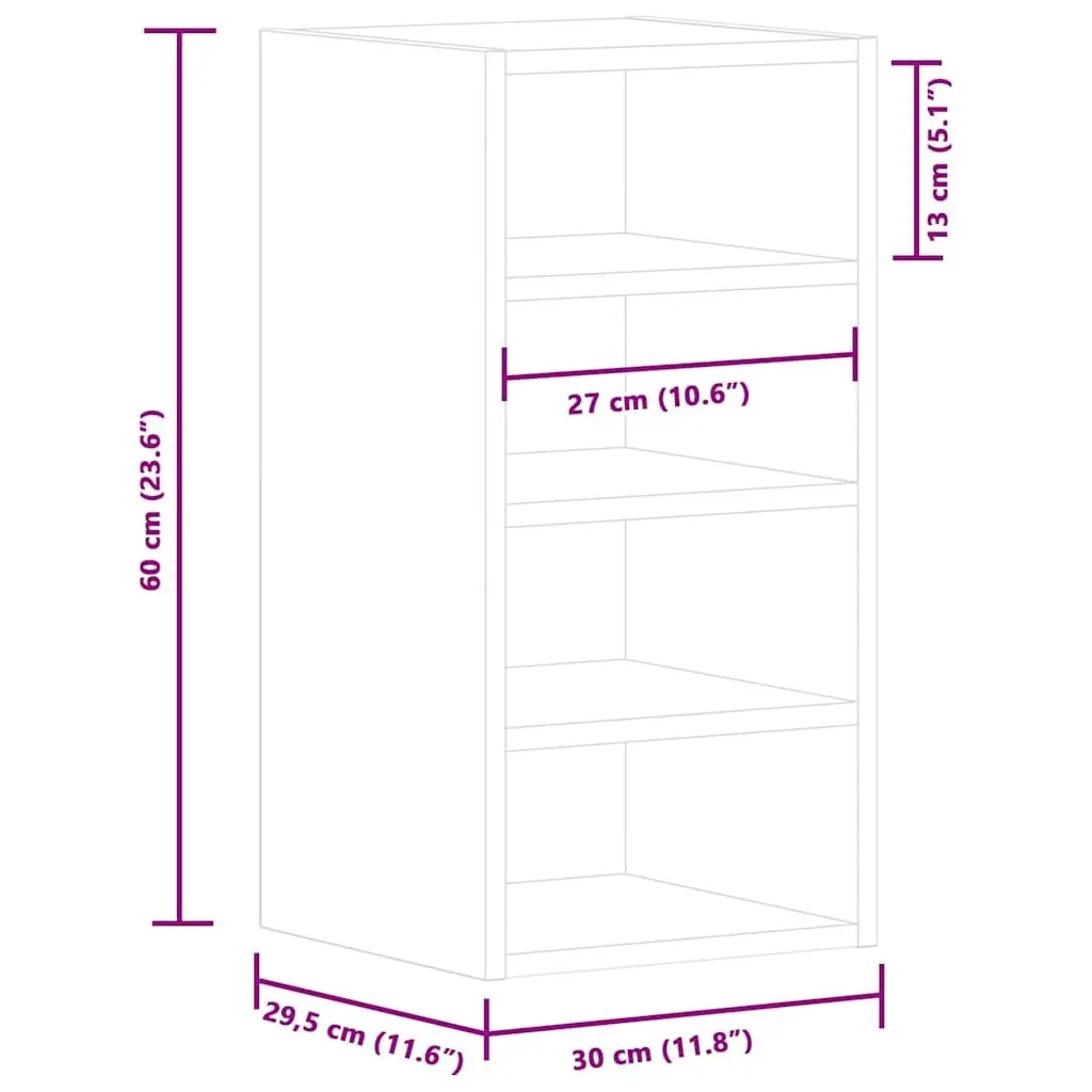 Hanging Kitchen Cabinet White Wall-Mounted 30x29.5x60cm Engineered Wood
