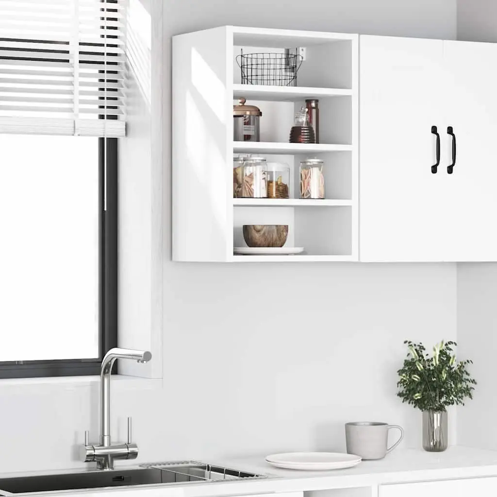 Hanging Cabinet White Wall-Mounted 40x29.5x60cm Engineered Wood