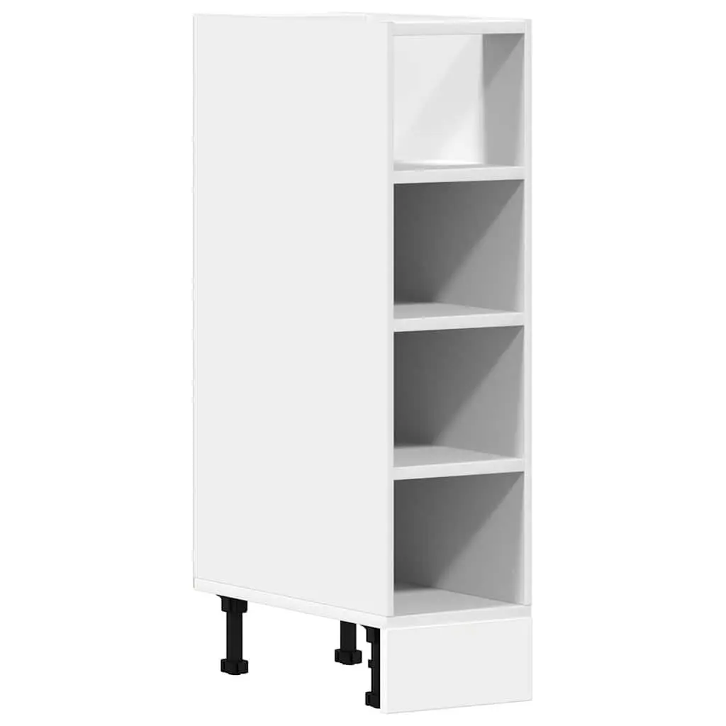 White Storage Cupboard for Kitchen with Adjustable Feet