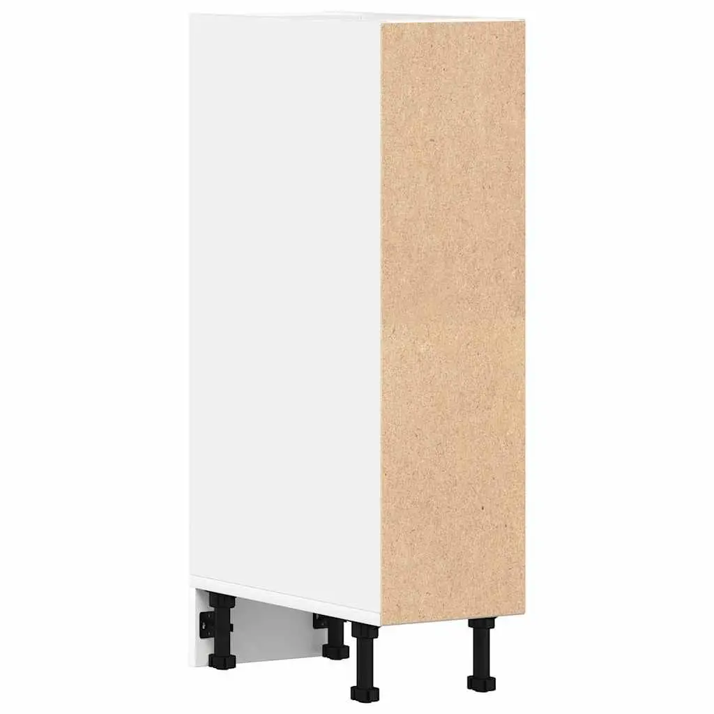 White Storage Cupboard for Kitchen with Adjustable Feet