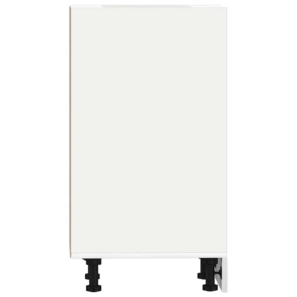 White Storage Cupboard for Kitchen with Adjustable Feet