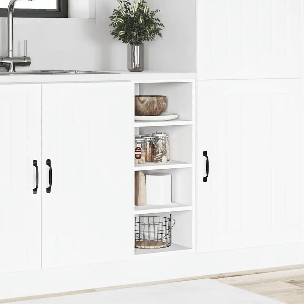 Bottom Kitchen Cabinet White Storage Cupboard 30x44.5x81.5cm Engineered Wood