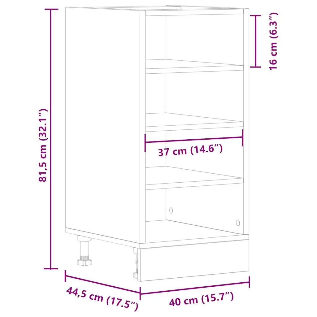 White Bottom Kitchen Cabinet with Ample Storage
