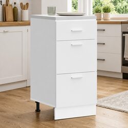 White Bottom Kitchen Cabinet for Cozy Storage