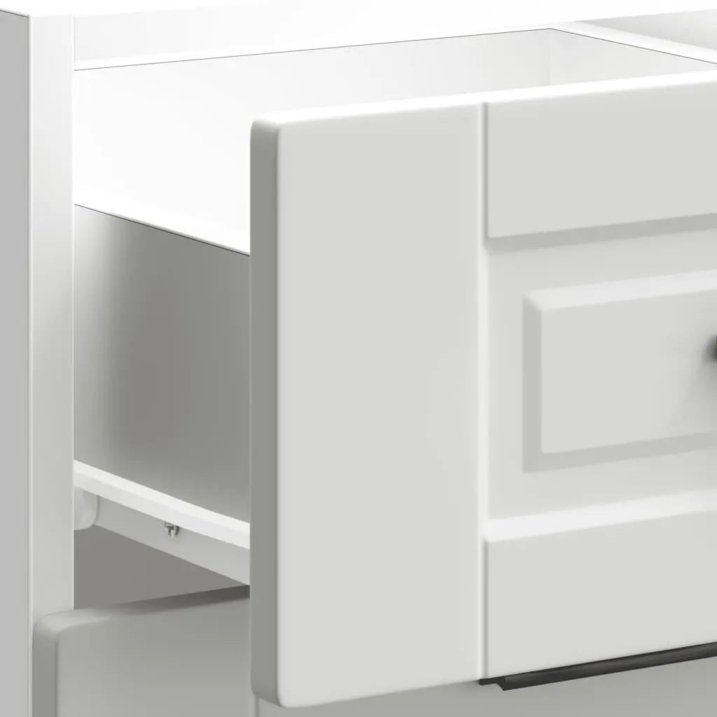 Kitchen Base Cabinet White Storage Cupboard Engineered Wood Adjustable Feet