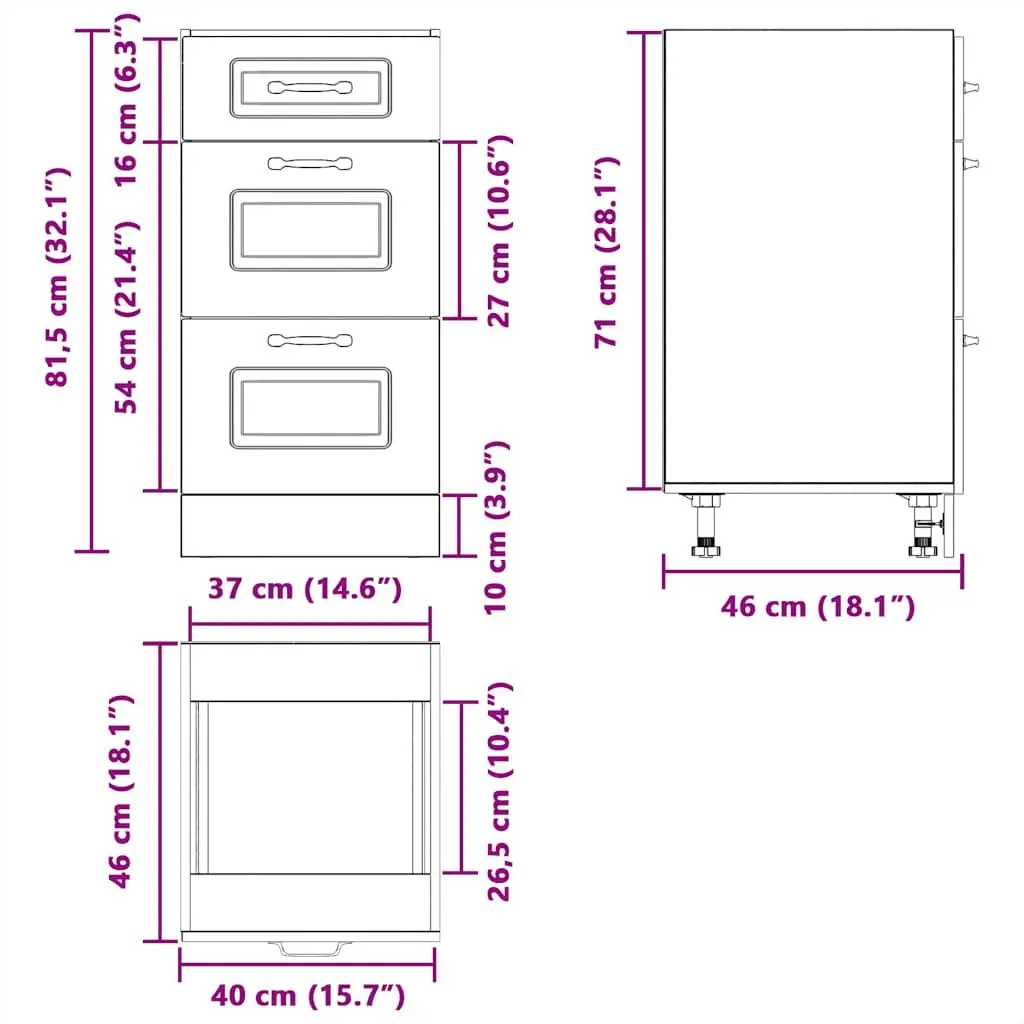 White Engineered Wood Kitchen Base Cabinet with Doors